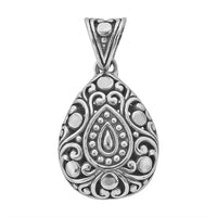 Bali Legacy Sterling Silver Floral Pendant 4.30 Grams