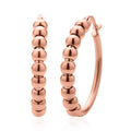 25mm Beaded Hoop Earrings in ION Plated RG Stainless Steel - Sticky add to cart bar