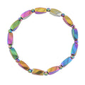Mystic Color Hematite Beaded Stretch Bracelet 82.50 ctw - Sticky add to cart bar