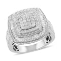 Diamond Ring in Platinum Over Sterling Silver 7.40 Grams 1.50 ctw - Sticky add to cart bar