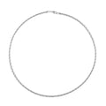 Rhodium Over Sterling Silver 2.7mm 3 Row Twist Spring Omega Necklace 18 Inches 12.60 Grams - Sticky add to cart bar