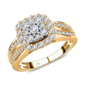 10K Yellow and White Gold Diamond Cluster Ring 4.40 Grams 1.00 ctw - Sticky add to cart bar
