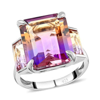 Anahi Ametrine Trilogy Ring in Sterling Silver 11.00 ctw