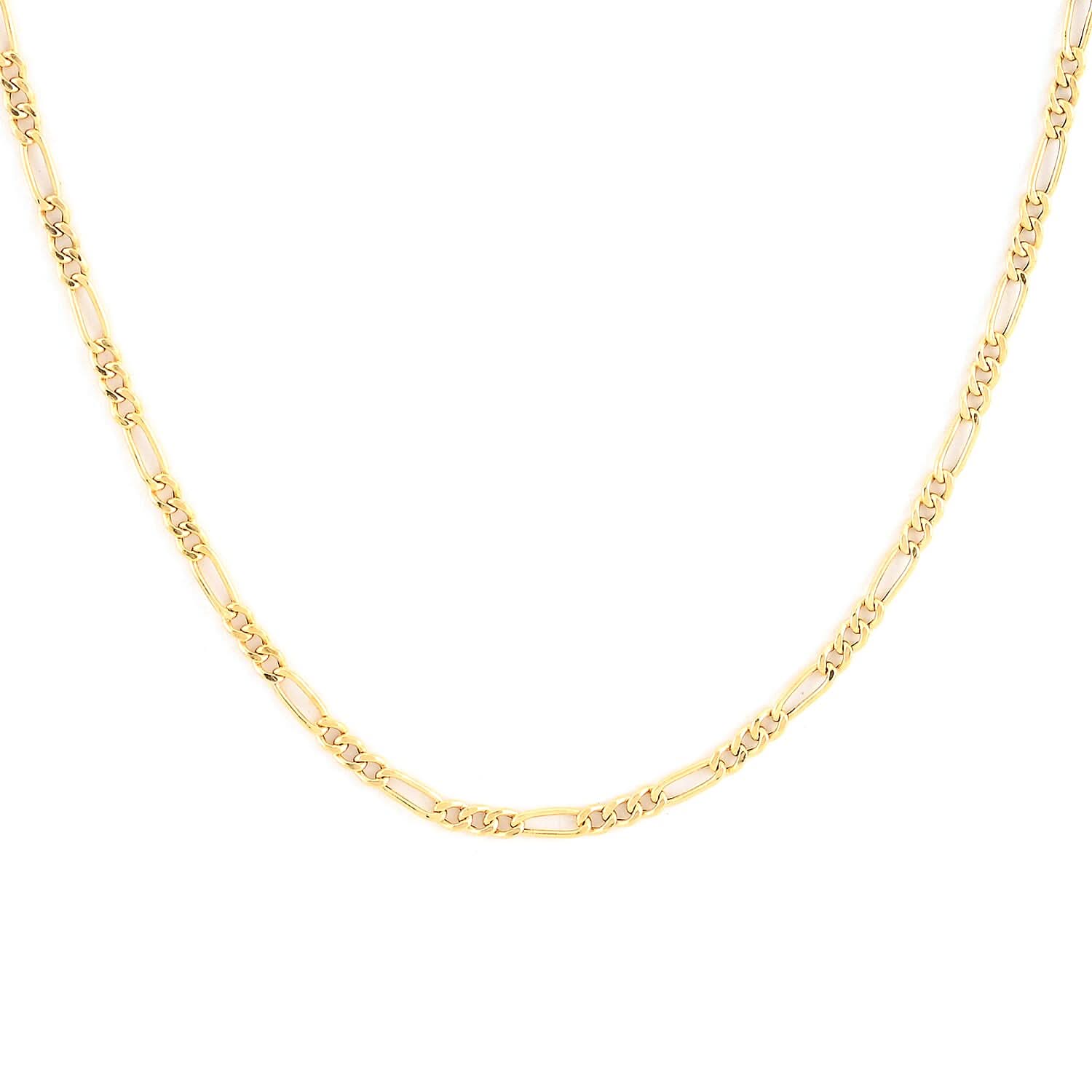 14K Yellow Gold 2.5mm Figaro Chain Necklace 20 Inches 2.20 Grams