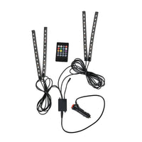 Set of 4pcs Black 48 Remote Control LED Strips