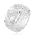 Austrian Crystal Bangle Bracelet in Silvertone (7.0 In) - Sticky add to cart bar