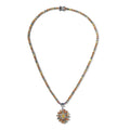 TLV Madagascar Yellow Sapphire, Multi Gemstone Floral Necklace (18 Inches) in Platinum Over Sterling Silver (19.75 g) 29.10 ctw - Sticky add to cart bar