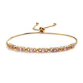 Premium Madagascar Pink Sapphire Bolo Bracelet in Vermeil Yellow Gold Over Sterling Silver 1.50 ctw - Sticky add to cart bar