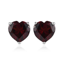 D'Joy Mozambique Garnet Lever Back Earrings in Sterling Silver, Heart , Heart Earrings, Wedding Gifts 5.50 ctw