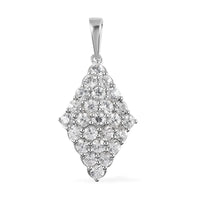 Karis White Zircon Pendant in Platinum Bond 2.40 ctw