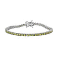 Ambanja Demantoid Garnet Tennis Bracelet in Platinum Over Sterling Silver (7.25 In) 8.60 ctw - Sticky add to cart bar