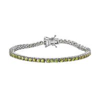 Ambanja Demantoid Garnet Tennis Bracelet in Platinum Over Sterling Silver (7.25 In) 8.60 ctw