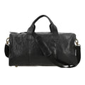 100% Genuine Leather Luggage Duffle Bag  SIZE: 20(L)x10(W)x10(H)Inches  COLOR: Black - Sticky add to cart bar