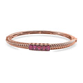 Karis Orissa Rhodolite Garnet Bangle Bracelet in 18K RG Plated (7.25 In) 3.35 ctw - Sticky add to cart bar
