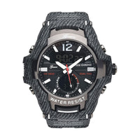 GENOA Japanes and Electronic Movement Multi Functional Sport Watch with Black Strap (6.50-8.50Inches) (52mm)