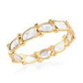 Artisan Crafted Polki Diamond Eternity Band Ring in 14K YG Over Sterling Silver 1.00 ctw - Sticky add to cart bar