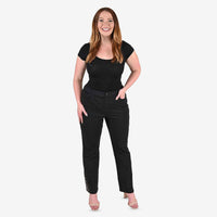 TAMSY Black Pants with Sparkle Detail - L