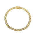 10K Yellow Gold 3.5mm Cuban Chain Bracelet (7.00 In) 1.7 Grams - Sticky add to cart bar