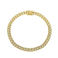 10K Yellow Gold 3.5mm Cuban Chain Bracelet (7.00 In) 1.7 Grams