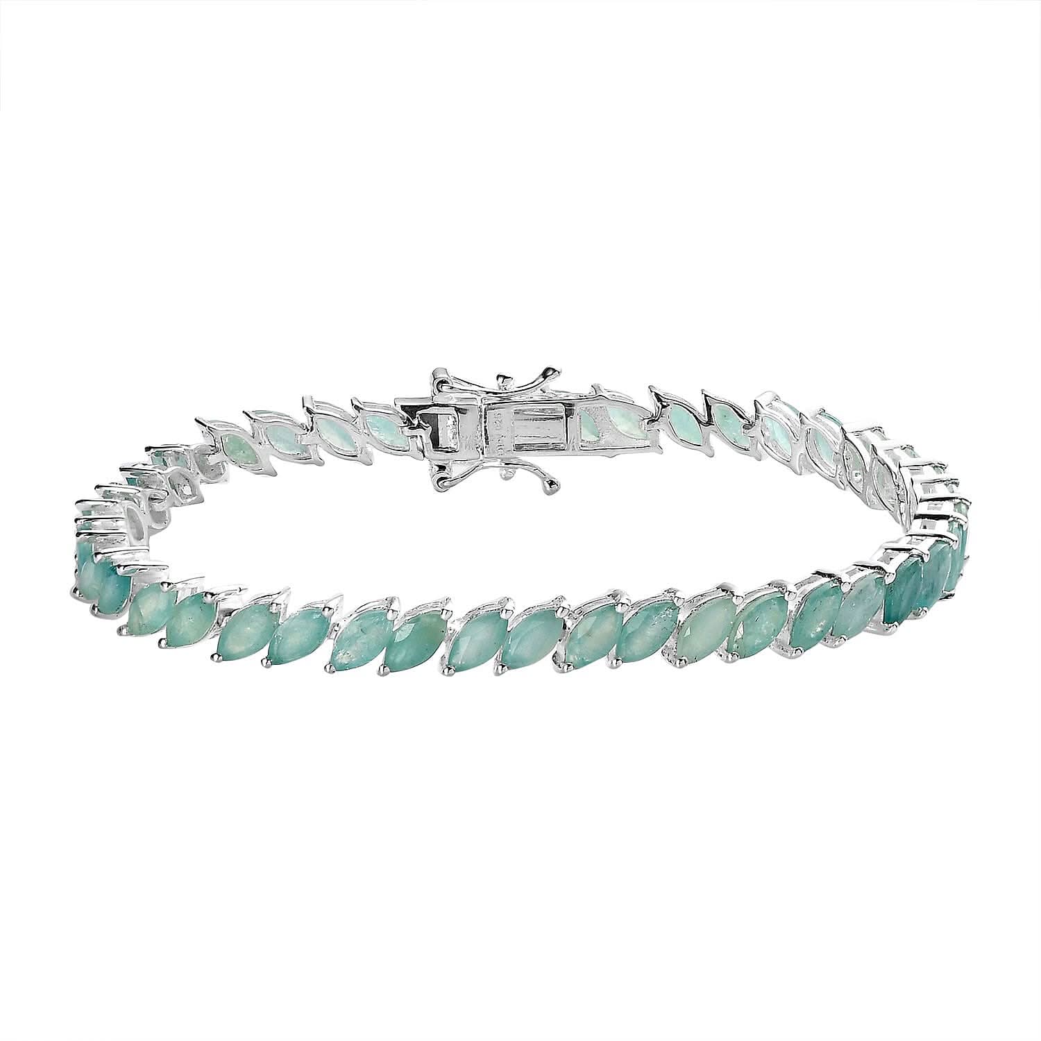 Grandidierite Tennis Bracelet in Sterling Silver (6.50 In) 8.75 ctw