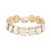 Rectangular in White Mystic Color Glass