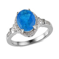 Malgache Neon Apatite and Diamond Ring in Platinum Over Sterling Silver (Size 6.0) 3.20 ctw (Delivery in 5-7 Business Days) - Sticky add to cart bar