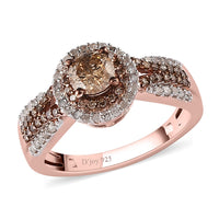 Diamond Art Deco Ring in Sterling Silver