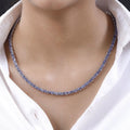 TLV Tanzanite Tennis Necklace (18 Inches) in Platinum Over Sterling Silver (23.40 g) 20.60 ctw - Sticky add to cart bar