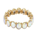 Blue Glass Tennis Bracelet in Goldtone (6.50-7.0In) - Sticky add to cart bar