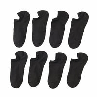 Set of 4 Black Sock with Silicone Heel Grip (Foot Size 10.24"-11.81")