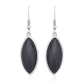Black Obsidian Earrings in Stainless Steel 45.00 ctw - Sticky add to cart bar