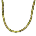 Italian Natural Vesuvianite Beaded Necklace 20 Inches in Sterling Silver 100.00 ctw - Sticky add to cart bar