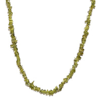 Italian Natural Vesuvianite Chips Necklace 20 Inches in Sterling Silver 95.00 ctw