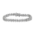 Moissanite Bracelet in Platinum Over Sterling Silver (7.25 In) (Delivery in 5-7 Business Days) 7.50 ctw - Sticky add to cart bar