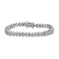 Moissanite Bracelet in Platinum Over Sterling Silver (7.25 In) (Delivery in 5-7 Business Days) 7.50 ctw