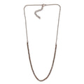 Rose Cut Natural Champagne Diamond Necklace 20 Inches in Rhodium & Vermeil Rose Gold Over Sterling Silver 4.00 ctw - Sticky add to cart bar