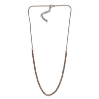 Rose Cut Natural Champagne Diamond Necklace 20 Inches in Rhodium & Vermeil Rose Gold Over Sterling Silver 4.00 ctw