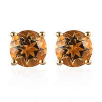 Golden Scapolite Solitaire Stud Earrings 0.75 ctw
