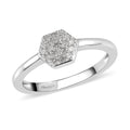 Diamond Ring in Platinum Over Sterling Silver 0.20 ctw - Sticky add to cart bar