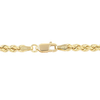 14K Yellow Gold 1.5mm Rope Necklace 22 Inches 1.7 Grams