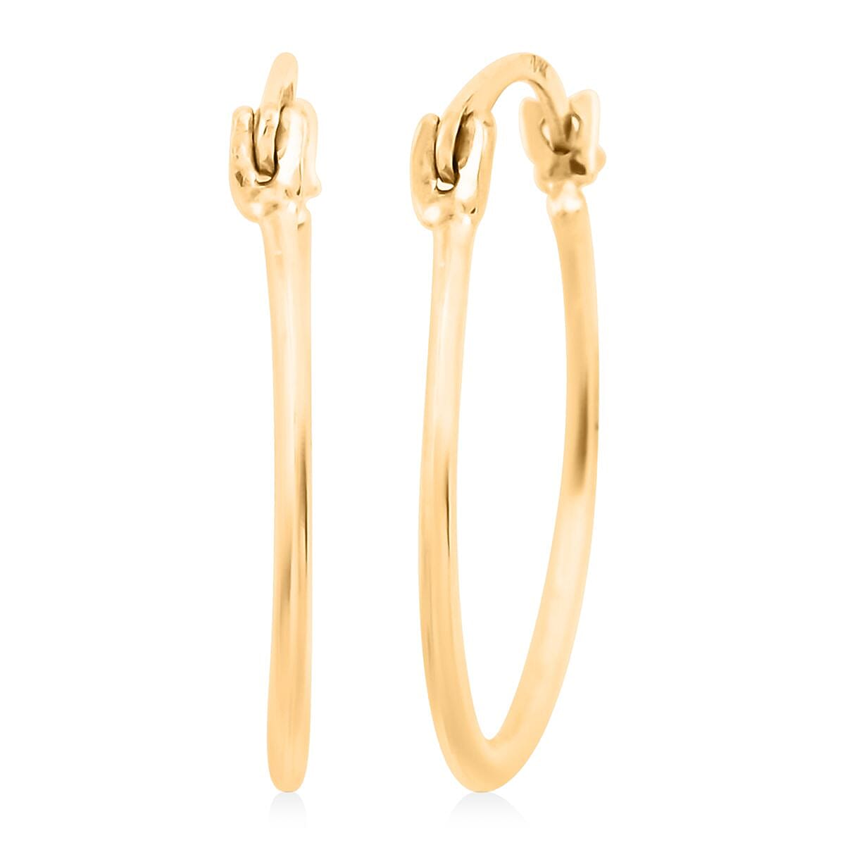 14K Yellow Gold Hoops