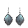 Malagasy Labradorite Dangle Earrings in Stainless Steel 36.00 ctw - Sticky add to cart bar