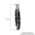 Thai Black Spinel Hoop Earrings in Stainless Steel 10.90 ctw - Sticky add to cart bar