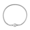 Snake Chain Bracelet in Stainless Steel (7.50 In) with Round Shape Lock - Sticky add to cart bar