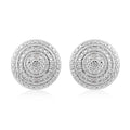 White Diamond Earrings in Sterling Silver, Stud Earrings For Women 0.05 ctw - Sticky add to cart bar