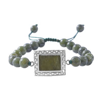 Connemara Marble Bracelet in Platinum Over Sterling Silver (7.25 In) 87.00 ctw