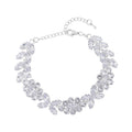Austrian Crystal Cluster Bracelet in Silvertone (7.5-9.5In) - Sticky add to cart bar