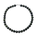 Connemara Marble Beaded Necklace 18 Inches in Rhodium Over Sterling Silver 325.00 ctw - Sticky add to cart bar