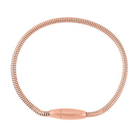 Snake Chain Bracelet in ION Plated RG Stainless Steel (7.50 In) with Oval Shape Lock