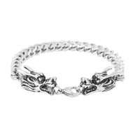 Twisted Oval Links Dragon Bracelet in Stainless Steel (8.00 In)